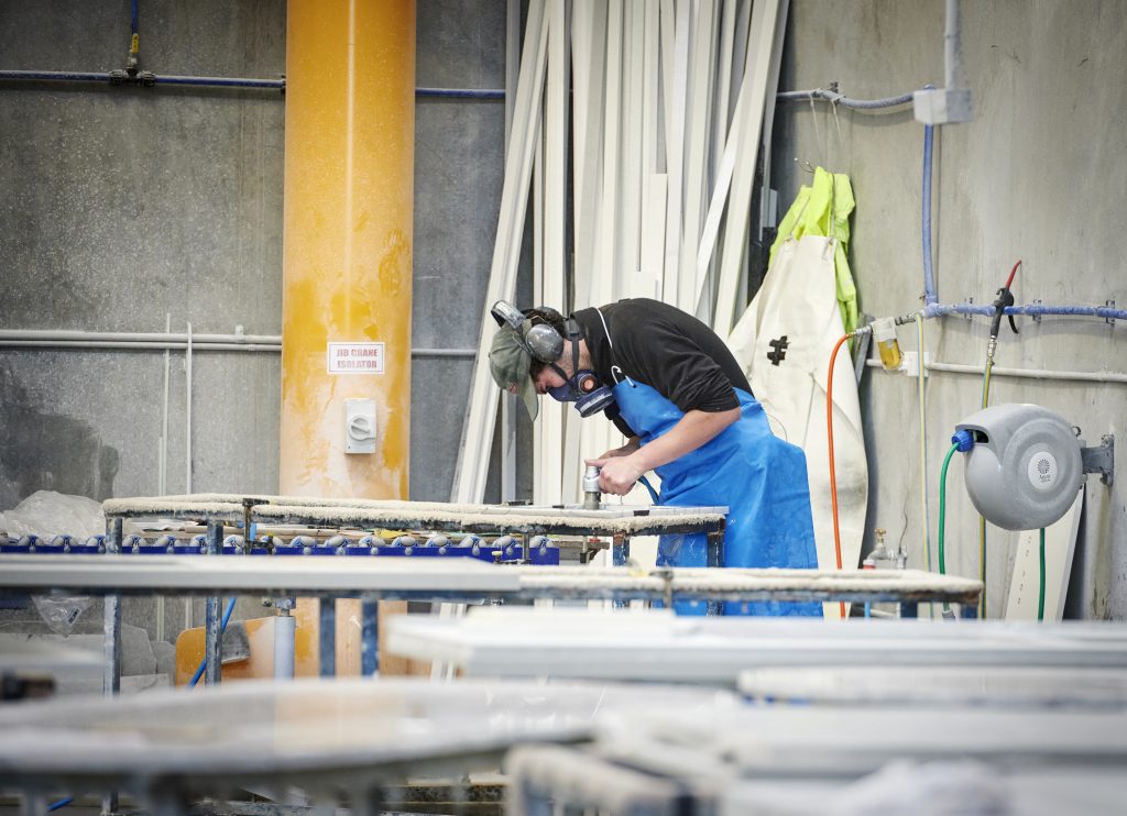 bench top facility that is being tested for silica